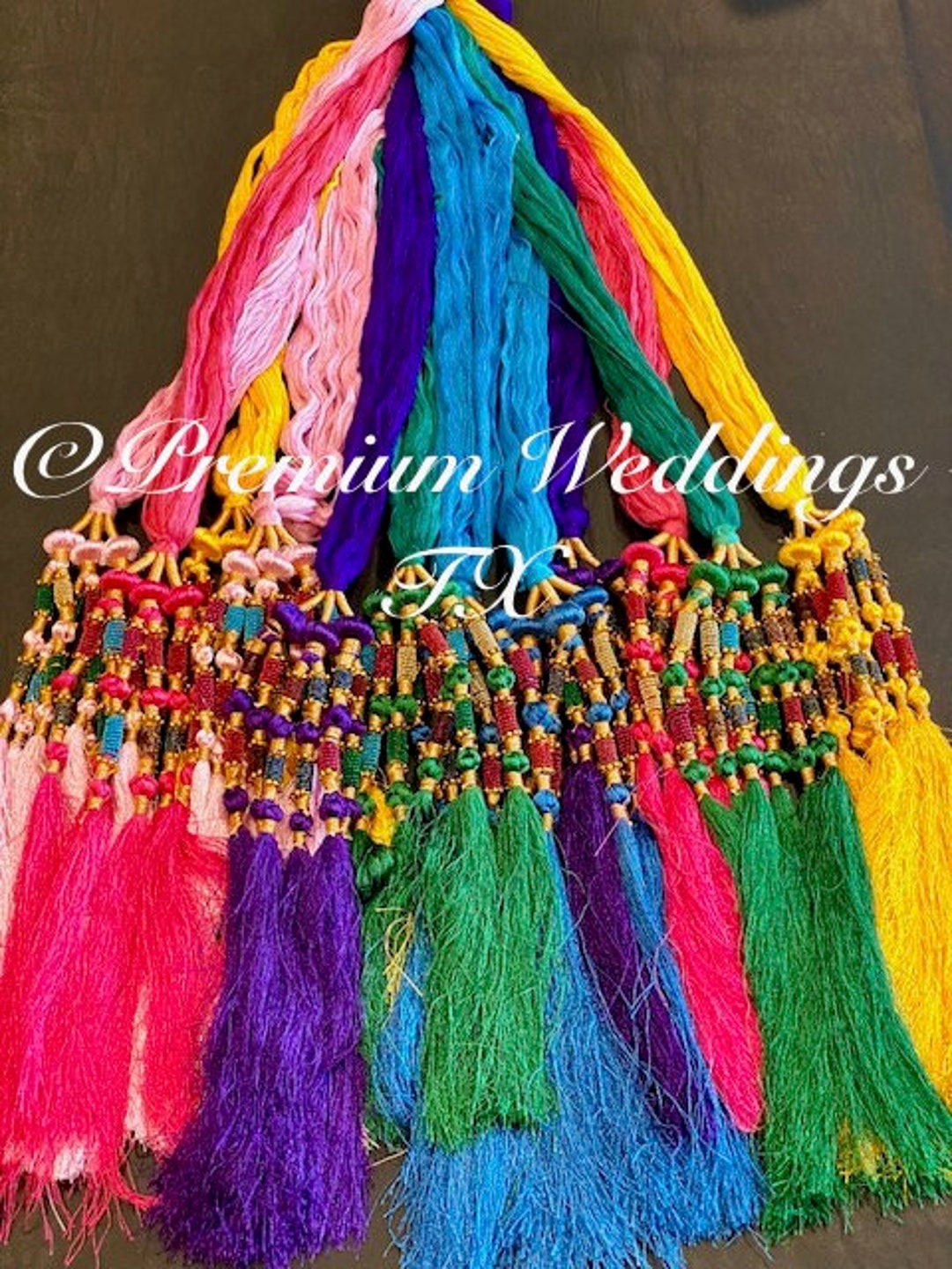 Plunder Multicolor Beaded and Tassel Hair Accessory Set. New Plunder | Accessories | New Plunder Headband Black White  main image 4