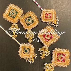 Gotta Set,Gotta Jewelry,Shaadi, Dulhan, Mehndi, Haldi, Indian Wedding, Pakistani Wedding, Bridal Jewelry, Punjabi Wedding, Muslim, Pithi Set