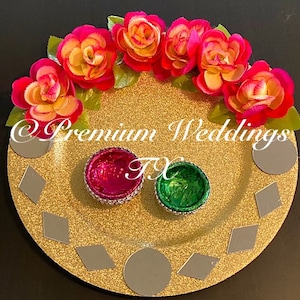 Mehndi Thaali ,Mehndi Plate,Thaali,Puja,Mehndi Decor, Mayoon, Uptan, Haldi, Shaadi, Shaadi Decor, Mayoon Decor, Home Decor, Handmade Plate