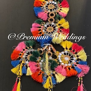 Paranda, MultiColor Mirror Paranda, Hair Accessories, Dulhan, Bridesmaids Gifts, Shaadi, Mehndi, Mayoon, Haldi, Punjabi, Indian, Pakistani