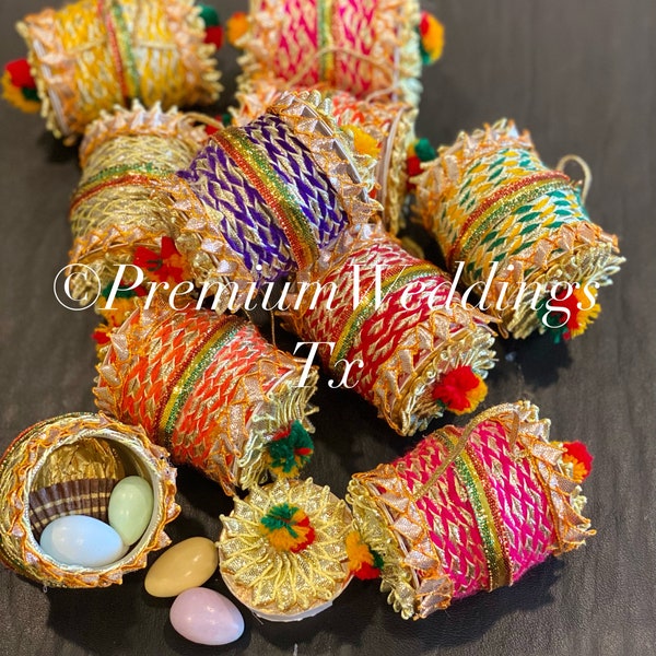 Dhol Bidh Favors, Dhol Favors, Mehndi Favors, Sangeet Favors, Indian Wedding, Pakistani Wedding, Mini dhol shape Favors, Mehndi Decorations