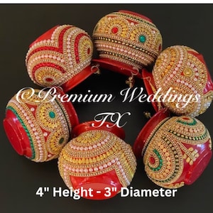 1Ct Small Kalash, Small Matki, Matki, Puja, Puja Accessories, Indian Wedding, Pakistani Wedding, Punjabi Wedding, Shaadi, Shaadi Decor