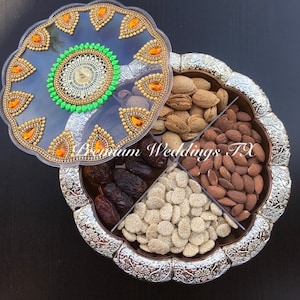 Dry Fruit Decorative Box Yellow,Diwali, Eid, Ramadan, Shagun, Shaadi, Shaadi Decor, Wedding Gift, Wedding Favor, Favor, Mehndi, Haldi, gift