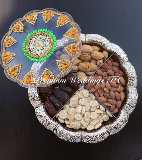 Dry Fruit Decorative Box Yellow,diwali, Eid, Ramadan, Shagun