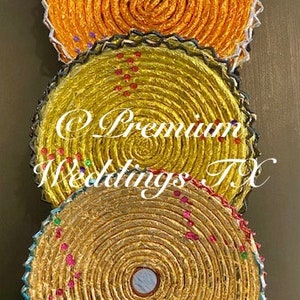 1Ct Foil Chabba, Mehndi Plate, Gajra Thaal,Wedding Decor, Shaadi, Mehndi, Shaadi Decor, Indian Wedding, Punjabi Wedding, Pakistani Wedding
