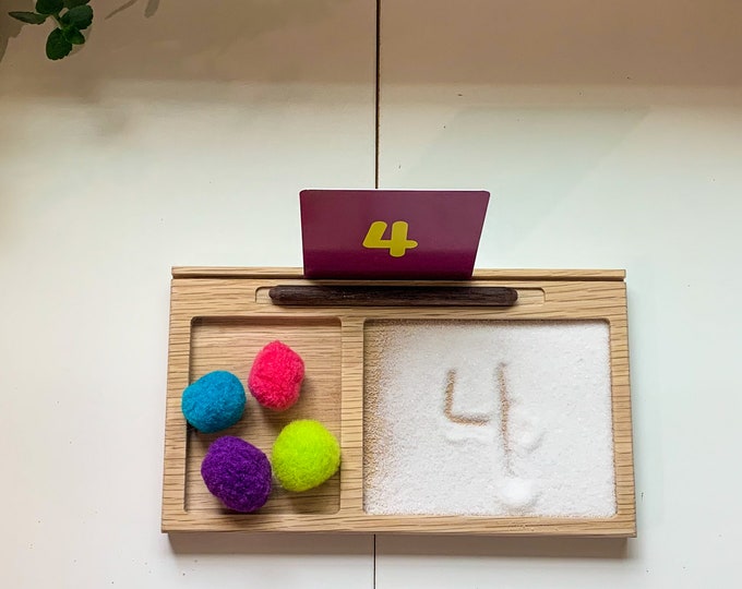 Salt Trace Numbers Salt Tracing Tray - Etsy