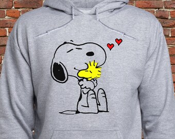 Mens Hooded Sweatshirt Original Literary Design Elephant Logo White M