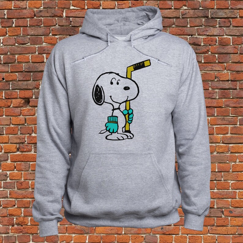 Snoopy Ice Hockey sweatshirt/ Hockey Player hoodie/ Snoopy Etsy