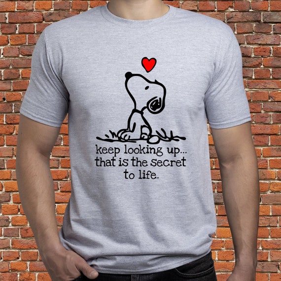 Snoopy Keep Looking Up Shirt Snoopy Looking At Heart Tshirt Etsy