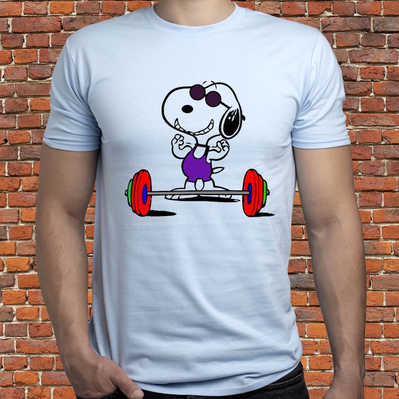 Snoopy Weightlifter shirt/ Snoopy Sport shirt/ Weightlifting Etsy
