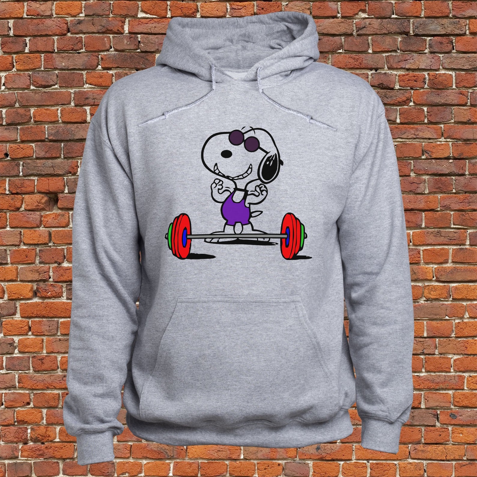 Snoopy Weightlifter sweatshirt/ Snoopy Sport hoodie/ Etsy