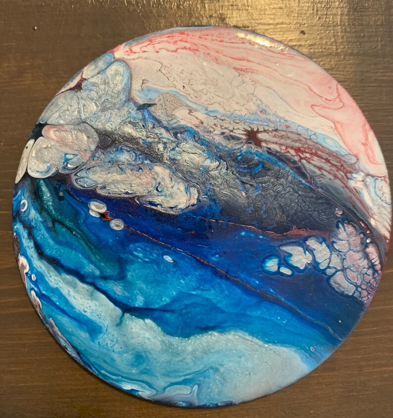 Wooden Painted Coaster Set