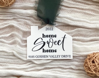 Home Ornament, Home Address Ornament, New Home Ornament, First Home Ornament, Couples Ornament, 2023 Ornament, Christmas, Family Ornament