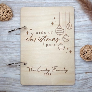 Christmas Card Holder, Card Book, Card Keepsake, Card Storage, Custom Christmas Memory Book, Holiday Card Keeper, Christmas Cards, Xmas Gift