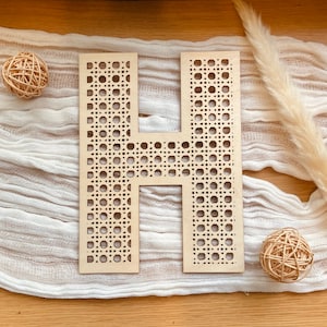 Rattan Initial, Cane Letters, Nursery Decor, Playroom Sign, Rattan Number, Kids Room Decor, Cane Alphabet, Boho Decor, Children's room decor