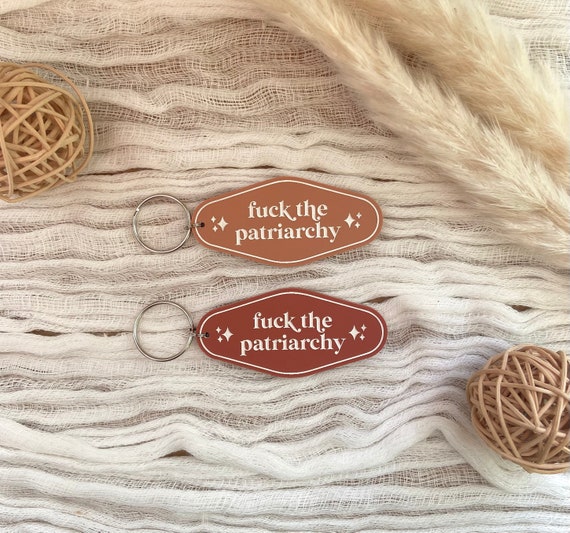 Retro Inspired Motel Keychains, Fuck the Patriarchy Keychain, F the Patriarchy Keyring, Fan Keychain, Retro Motel Keychains, Roe v Wade
