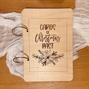 Christmas Card Keeper, Cards of Christmas Past, Card Binder, Wooden Card Keeper, Gingerbread Cookie, 2024 Christmas Card, Card Storage, Xmas