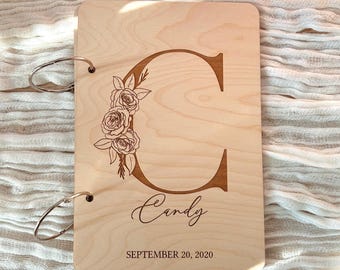Porta tarjetas de boda de madera grabado con láser: regalo para despedida de soltera
