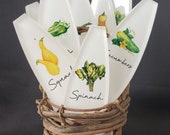 Vegetable Garden Markers - Acrylic Garden Stakes - Watercolor Veggies - Garden Projects - Garden Gifts - Garden Art - Vegetables - Gift Set