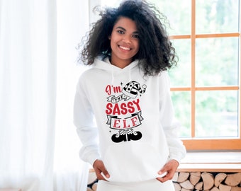 Christmas Elf - Matching Holiday Long Sleeve Tee - Sweatshirt - Hoodie - Family Last Name - Christmas Funny Shirt - Holiday Picture Outfit