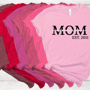 Mom Established Shirt Mama Grandma Nana Custom Shirt - Etsy