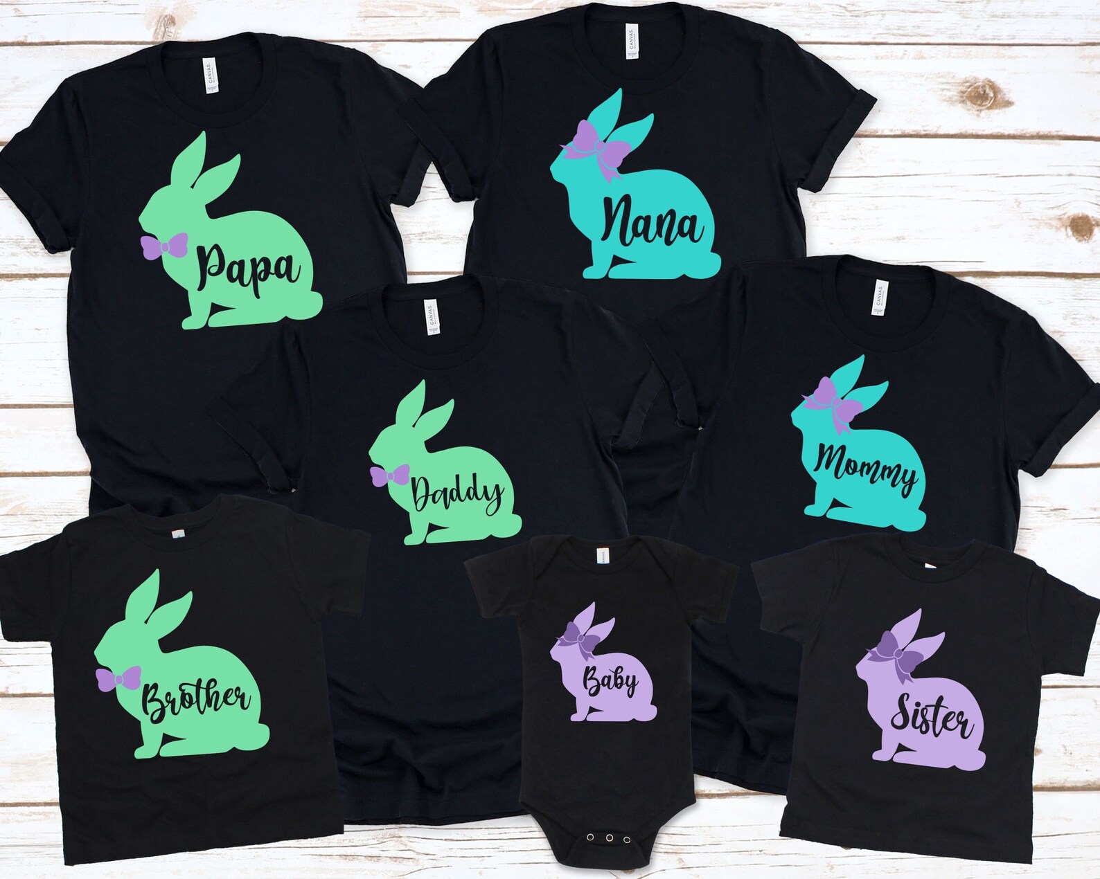 Family Bunnies Tshirt Family Matching Easter Shirts Bunny Etsy