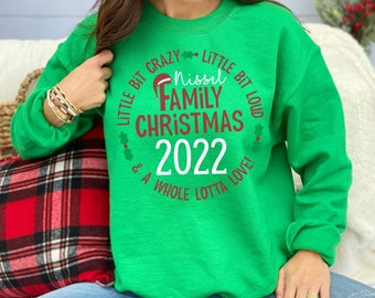 Christmas - Matching Holiday Long Sleeve Tee - Sweatshirt - Hoodie - Family Last Name - Christmas Funny Shirt - Holiday Picture Outfit