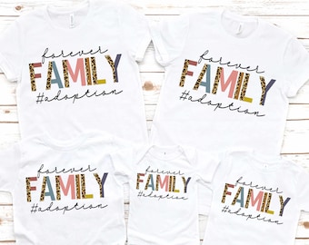 Forever Family #Adoption - Boho Leopard Print - Graphic Tee - Foster Care - Adoption Day Shirt - Adoption Gift - Foster Family