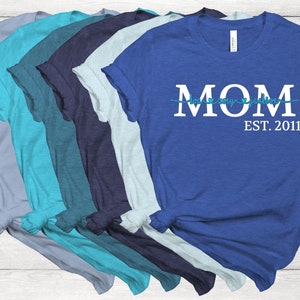 Mom Established Shirt Mama Grandma Nana Custom Shirt - Etsy