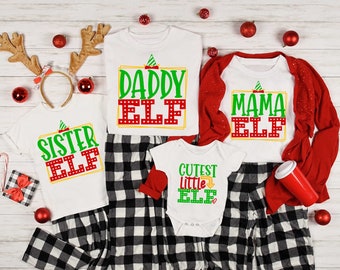 Elf Family - Matching Holiday T-shirt - Christmas Funny Shirt - Youth - Toddler - Infant - Adult - Christmas Shirt - Holiday Picture Outfit
