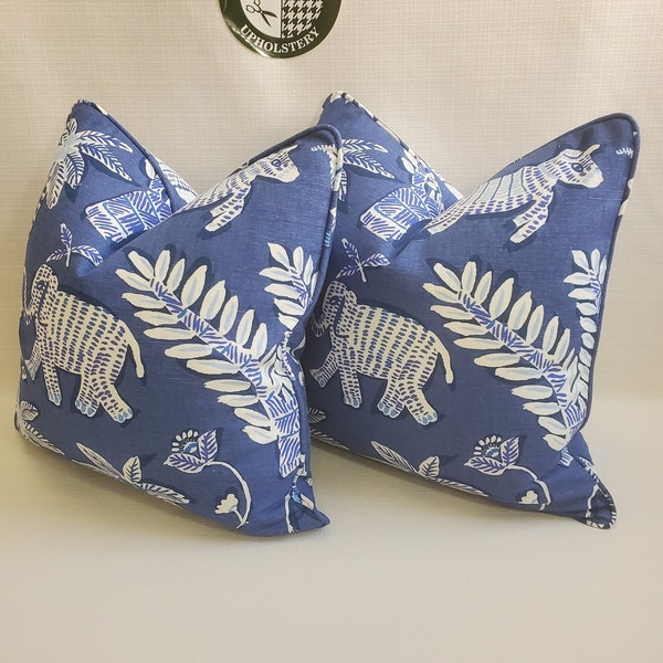 20x20 Down Feather Throw Pillow Thibaut Goa Blue F988722