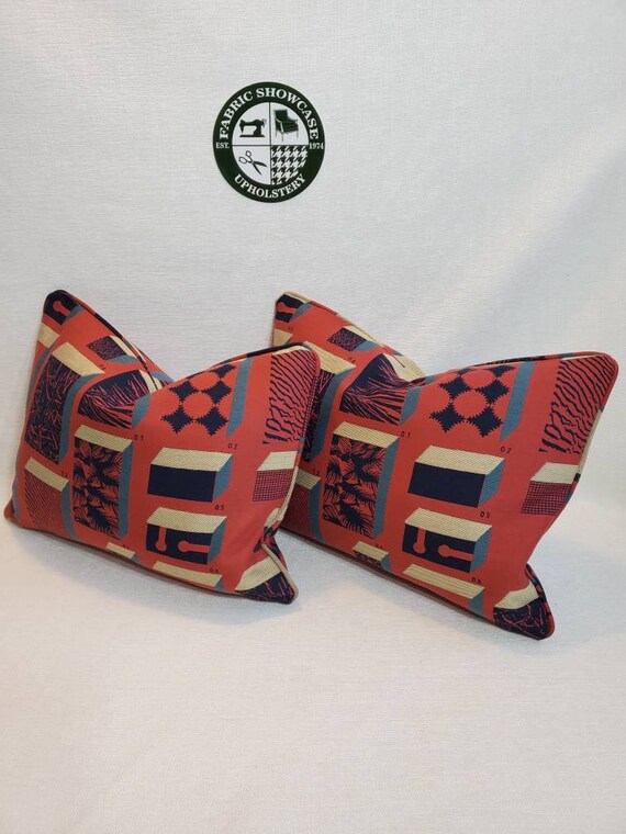 20x14  Pillow H*RMES Squares - Terre de Sienne