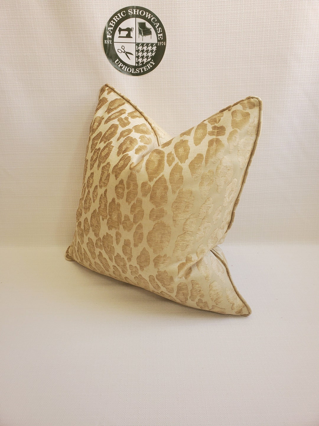 20x20 Down Feather Throw Pillow Gold Leopard Etsy