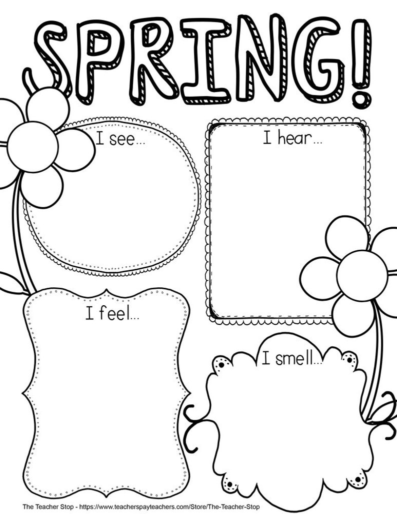 Spring Writing Prompts: K-2nd Grade Printable Activities (PNG & PDF) - Etsy