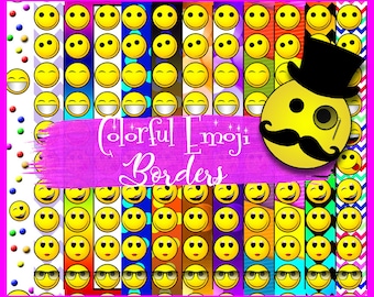 Emoji Borders: Colorful Classroom Decor (Free Commercial Use)