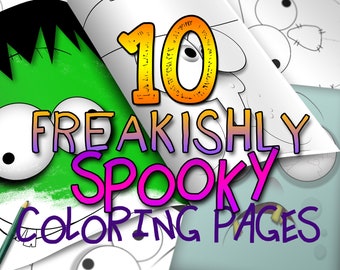 Halloween Coloring Book for Kids: Frankie Faces (PDF)