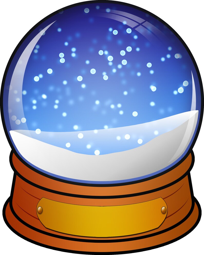 Christmas Snow Globes Clip Art Setholiday Snowglobe Graphicssnow