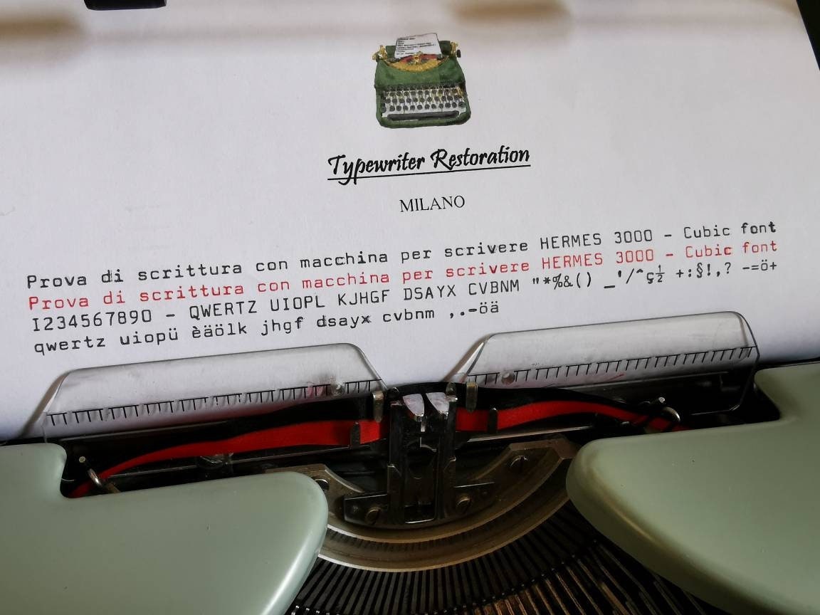 Cursive Hermes 3000 (script) : r/typewriters