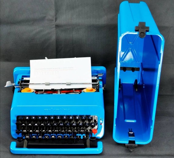 RARE Olivetti VALENTINE Blue Typewriter in Perfect Working RARE Olivetti VALENTINE Blue Typewriter in Perfect Working