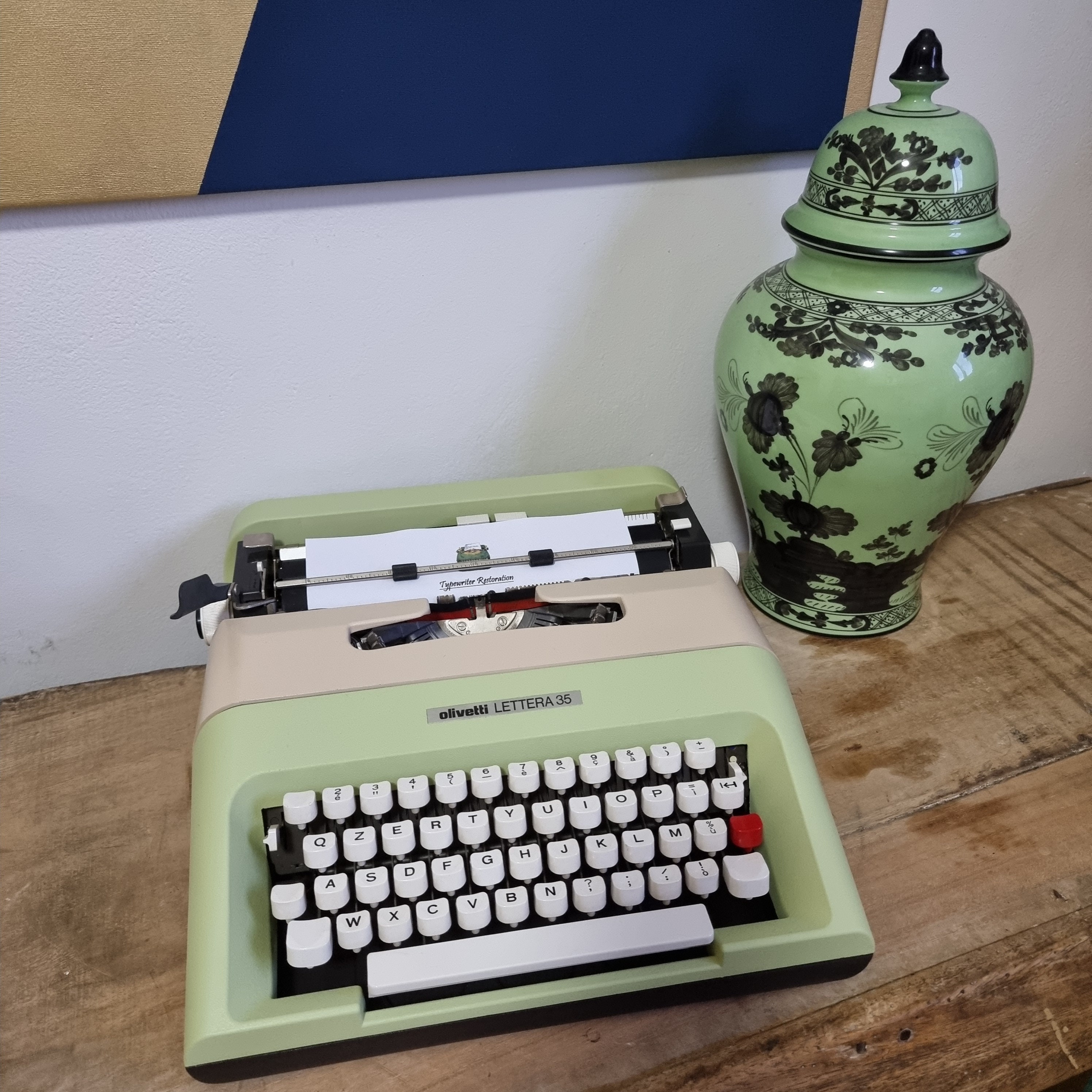 Olivetti Lettera 35 Typewriter Restored Working Vintage – Italian