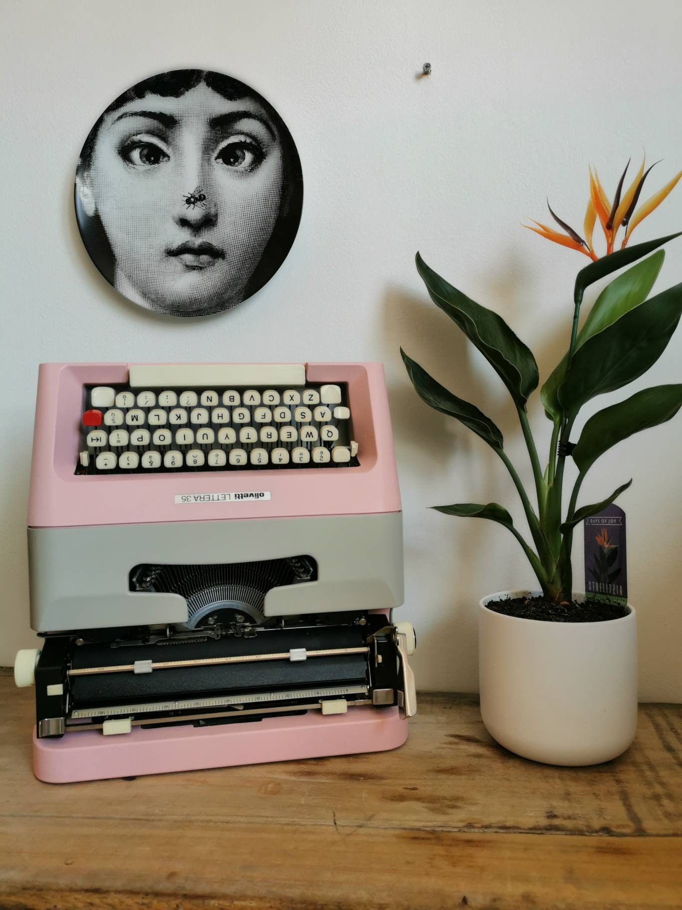 Máquina de escribir OLIVETTI LETTERA 35 rosa claro/azul - Etsy España Máquina de escribir OLIVETTI LETTERA 35 rosa claro/azul - Etsy España