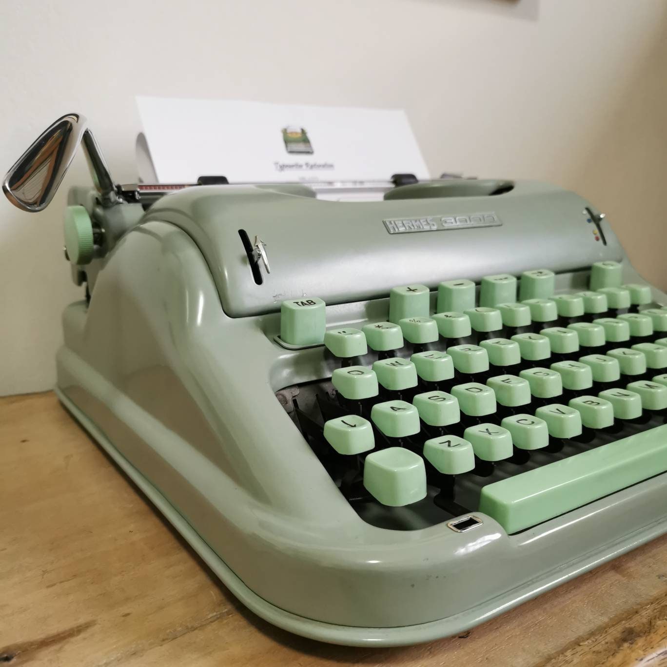 HERMES 3000 Typewriter Original Light Green - Etsy HERMES 3000 Typewriter Original Light Green - Etsy