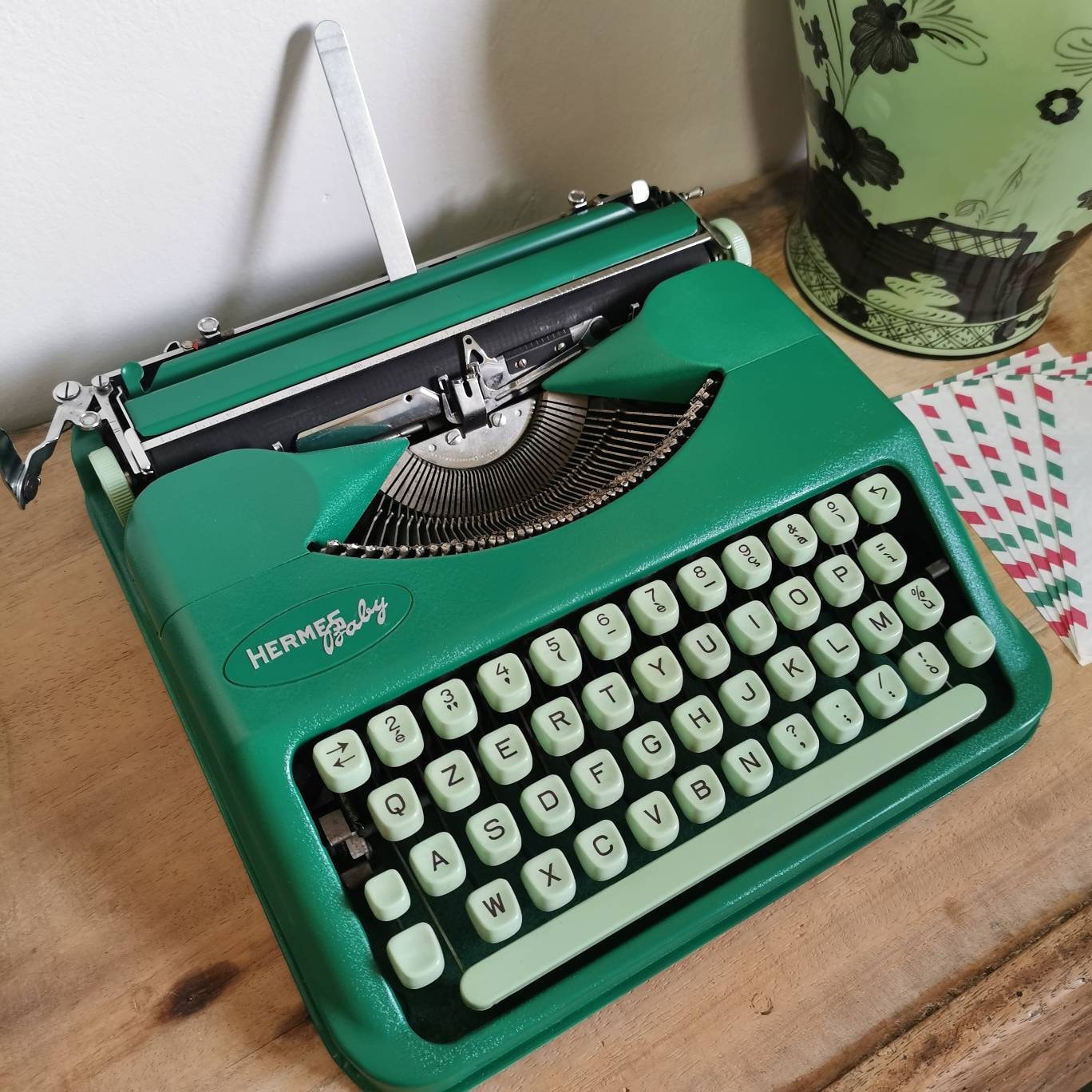 HERMES BABY Typewriter Light Green - Limited Edition - Etsy HERMES BABY Typewriter Light Green - Limited Edition - Etsy