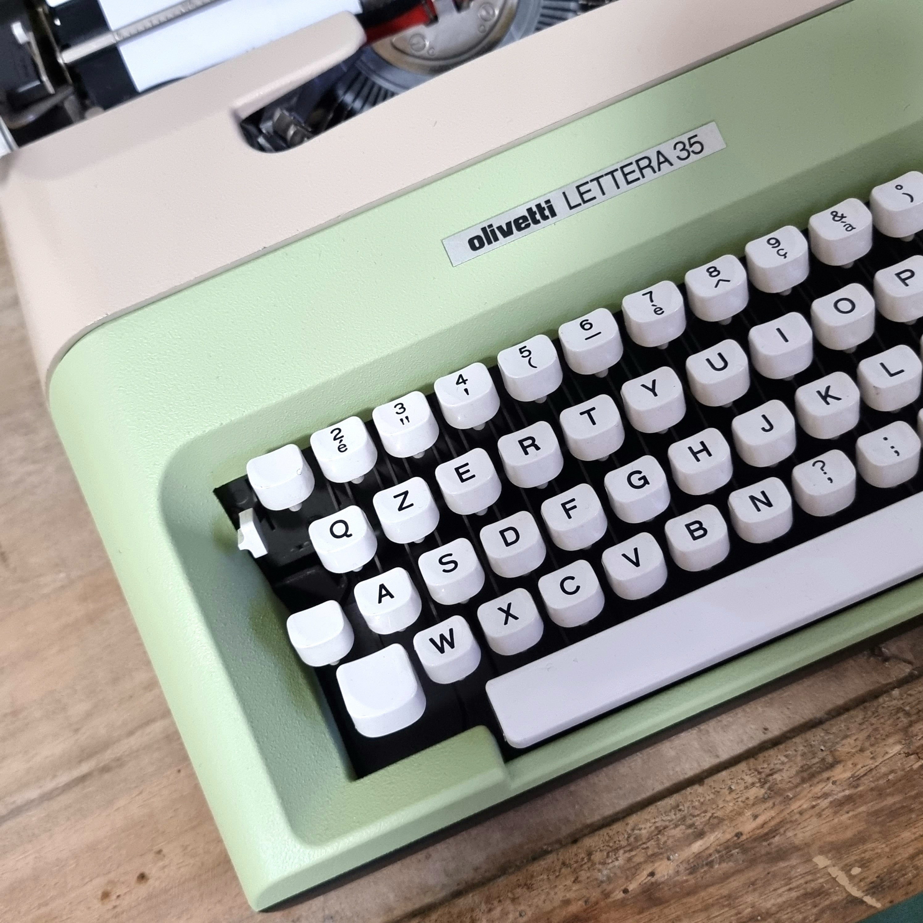 Olivetti Lettera 35 Typewriter Restored Working Vintage – Italian