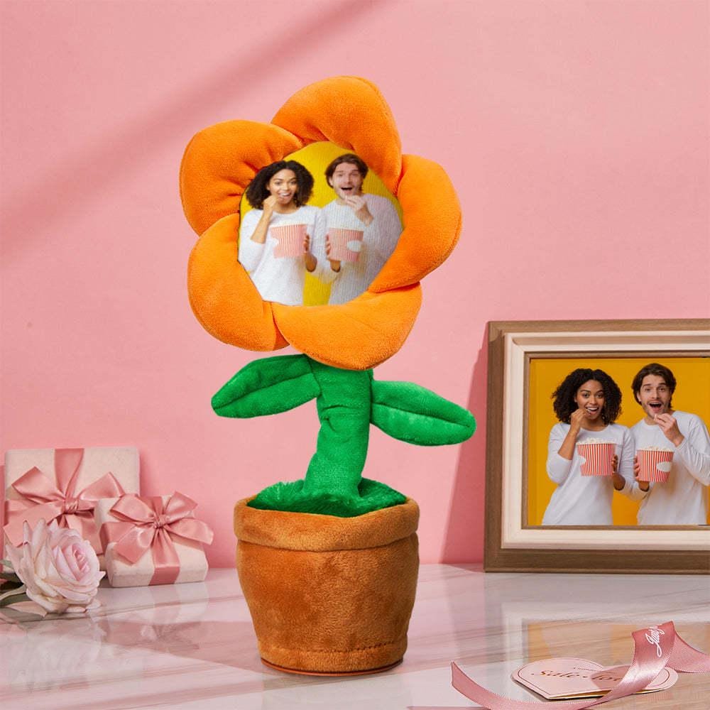 Personalized Photo Dancing Plant | Singing Sunflower Toy with Built-in Music & Voice Recording Function | Gift for Kids and Adults