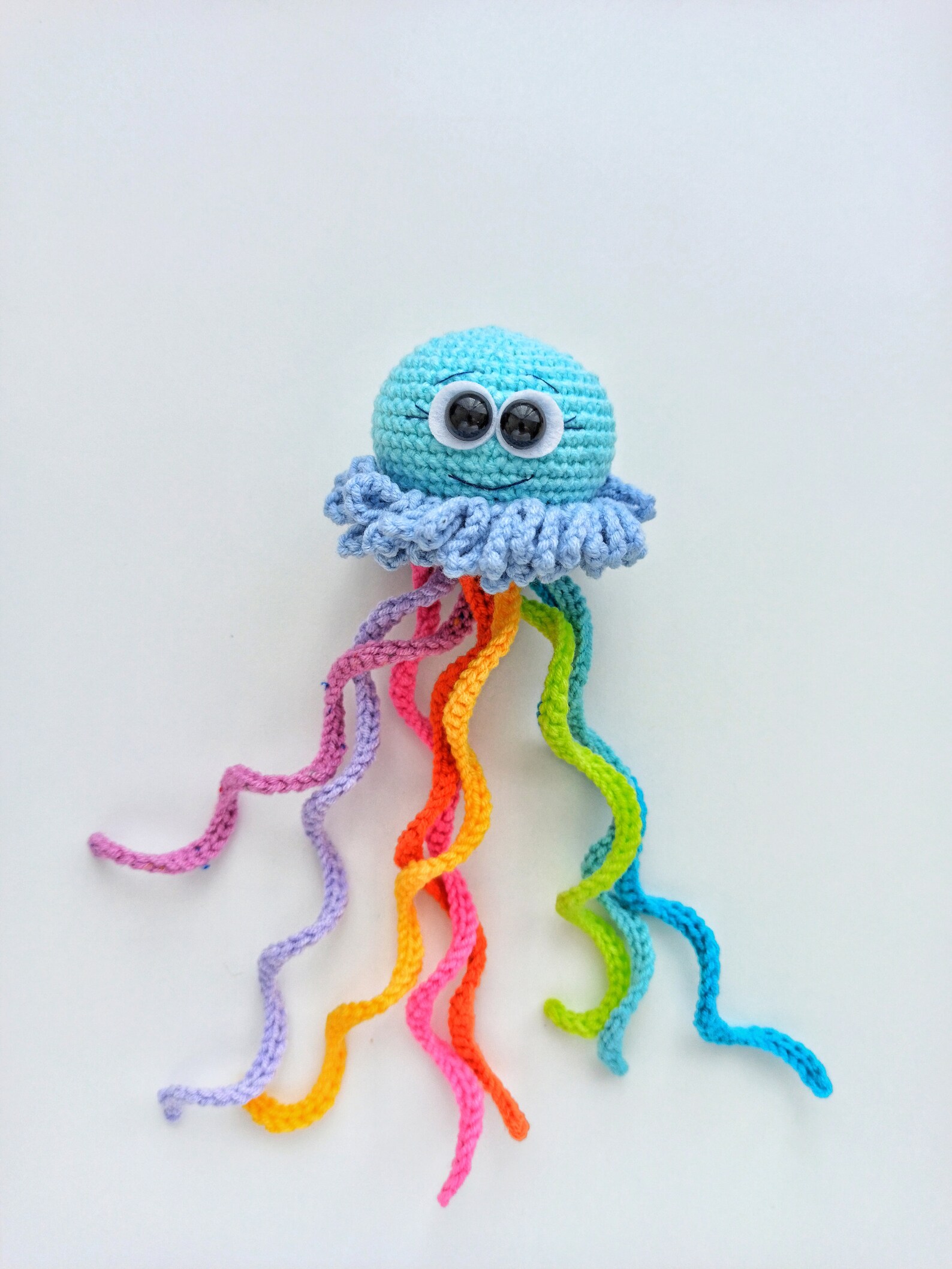 Crochet Keychain Jellyfish Pattern Amigurumi Jellyfish Etsy