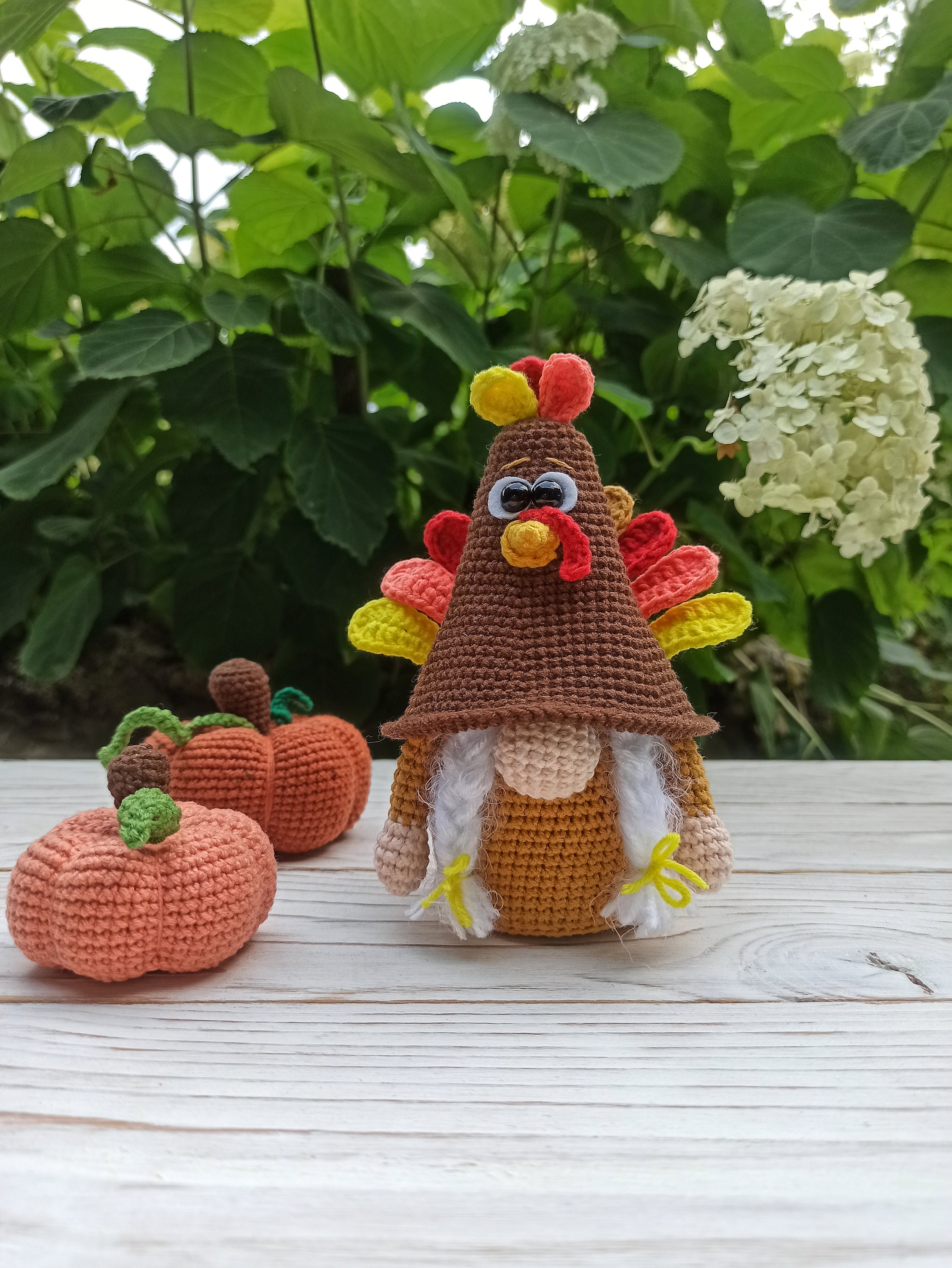 Crochet Turkey Gnome Pattern Thanksgiving Amigurumi Pattern Etsy