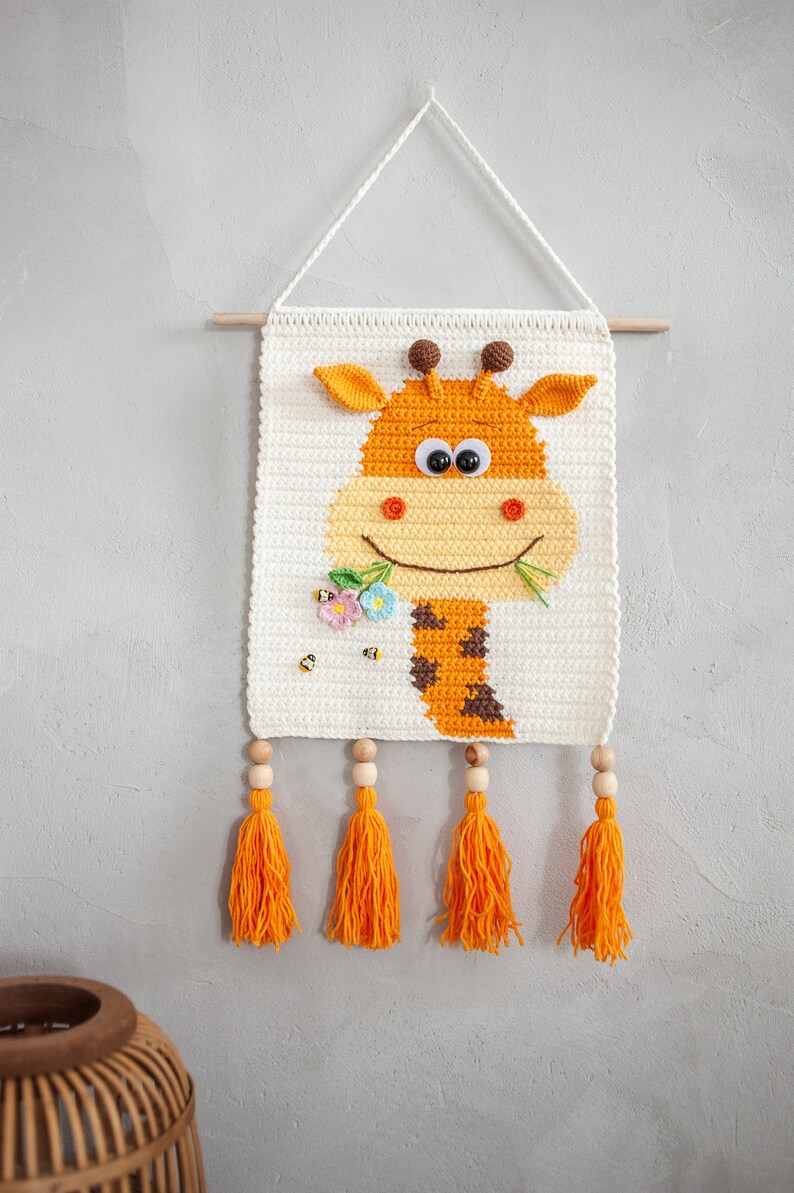 Wall Hanging Giraffe Crochet Pattern Hanging Crochet Nursery Etsy