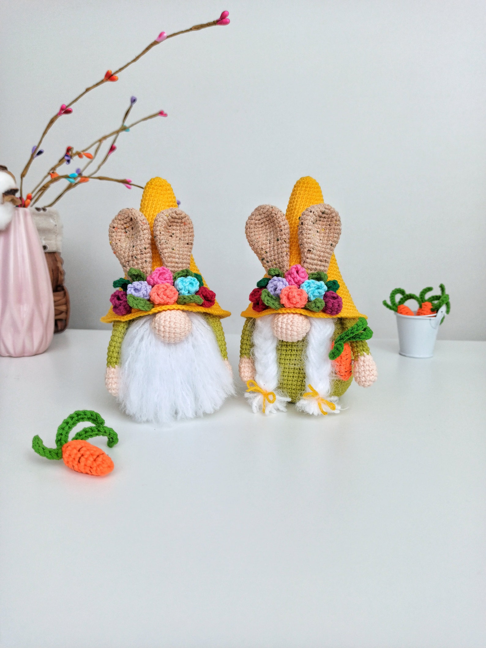 Easter gnome bunny crochet pattern amigurumi rabbit gnome Etsy