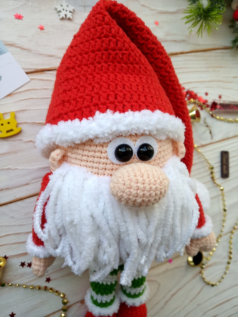 Crochet Christmas Gnome PATTERN Amigurumi Santa Pattern Etsy